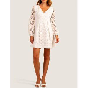 Trina Turk 'Grazia' Floral Eyelet Lace Cotton Dress, White